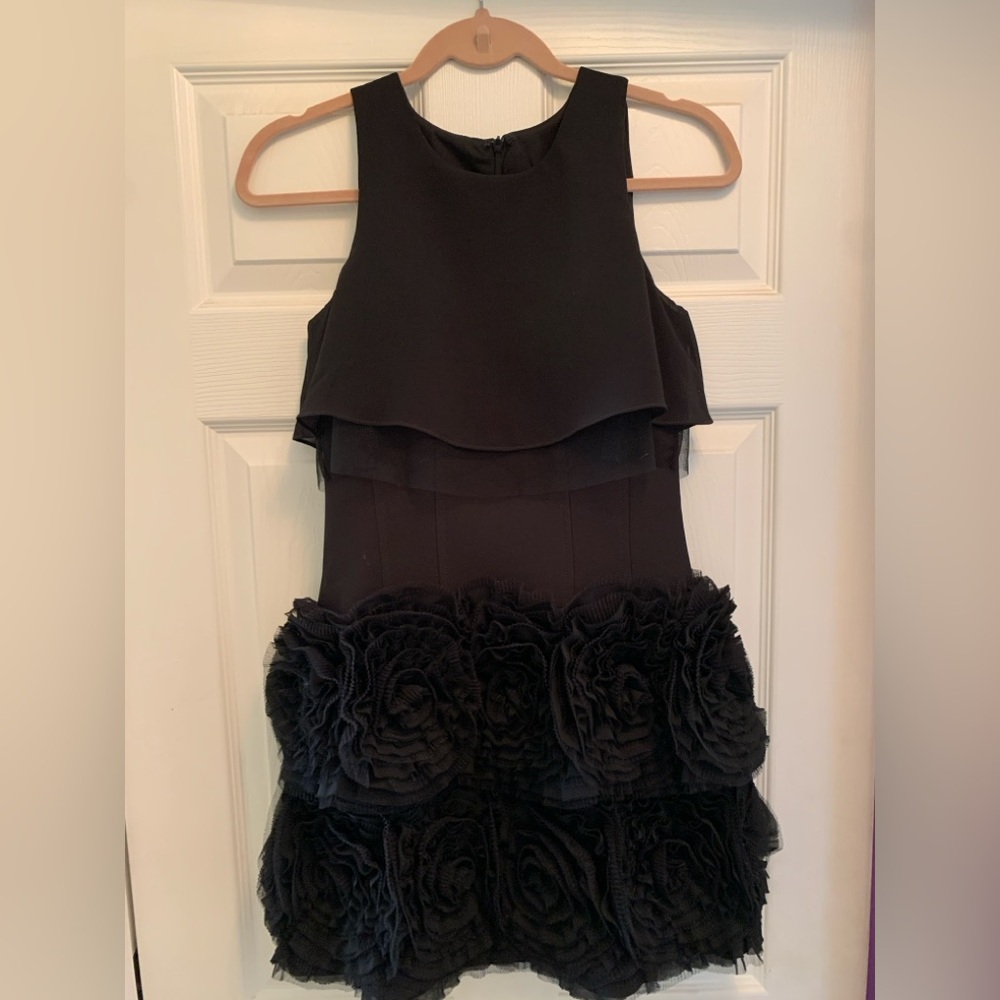 Jovani Black Rosette Dress